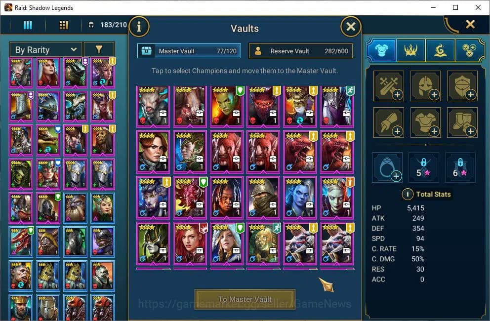 Raid: Shadow Legends Accounts Lv6 823K Power|3,6K Gems|1 Mythical(Galathir)|24 L image 6
