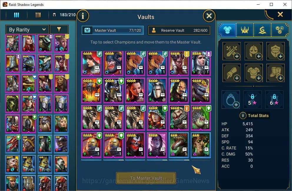 Raid: Shadow Legends Accounts Lv6 823K Power|3,6K Gems|1 Mythical(Galathir)|24 L image 7