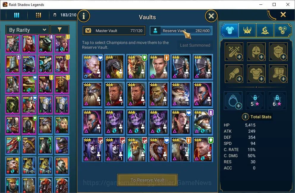 Raid: Shadow Legends Accounts Lv6 823K Power|3,6K Gems|1 Mythical(Galathir)|24 L image 8