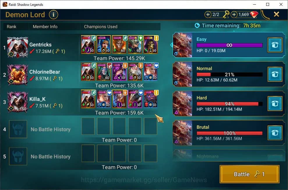 Raid: Shadow Legends Accounts Lv47 1,1M Power|27 Legend(Bayek,Grand Oak,Pelops,N image 3