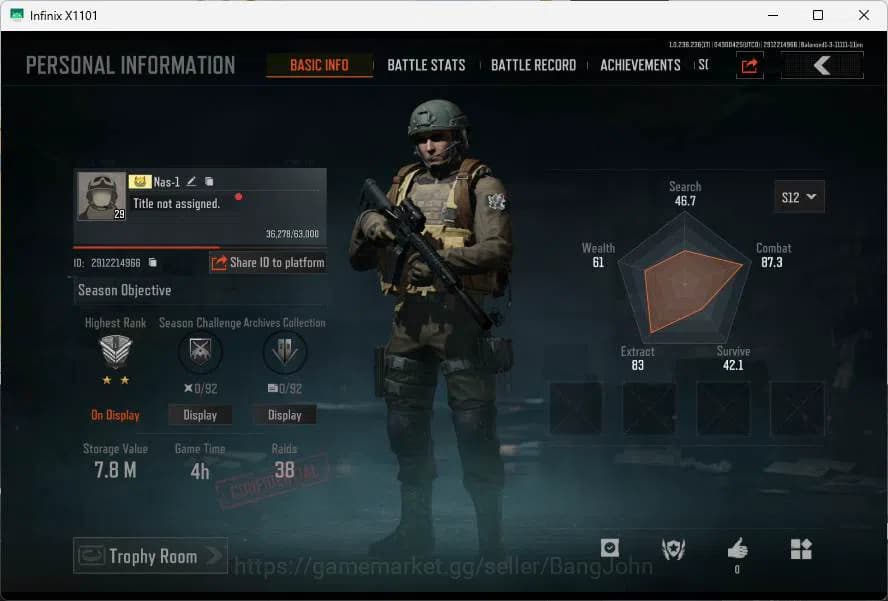 Arena Breakout Accounts Mobile|LVL 29|SV 7,8 M|CV 4 M|AK12 GM,MP-133 IBA m image 7