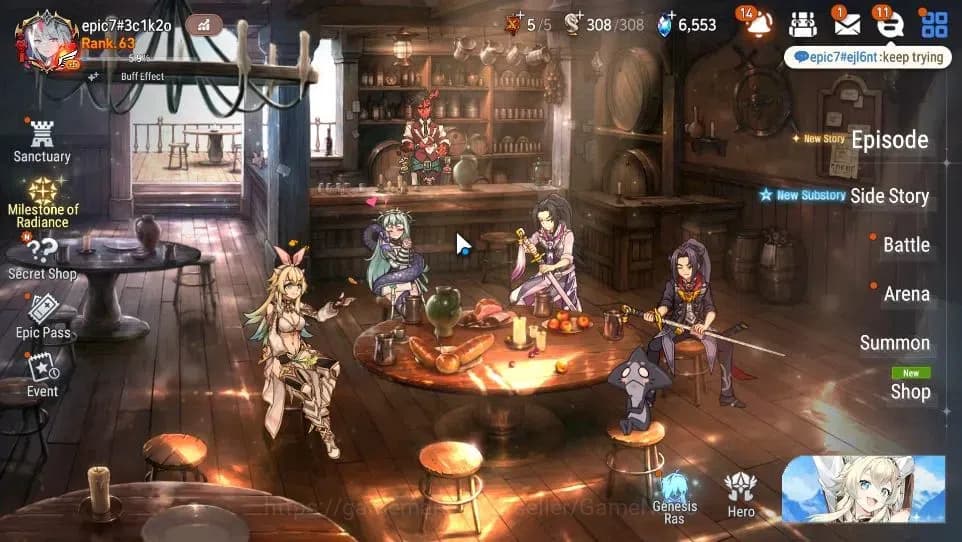 Epic Seven Accounts GLOBAL Unverif|New Era|10 ML(Salome,NM Luna,Ruele image 1