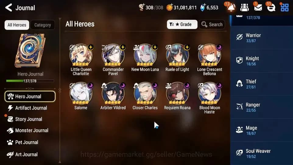 Epic Seven Accounts GLOBAL Unverif|New Era|10 ML(Salome,NM Luna,Ruele image 6