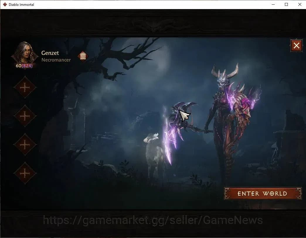 Diablo Immortal Accounts SEA - Izual|CS ON|Lv60(824)|Necromancer|CR 43K|Res image 1