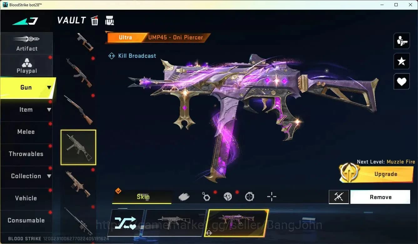 Blood Strike Accounts ASIA | Ultra UMP45 | Legendary Uzi | 2 Legendary G image 4