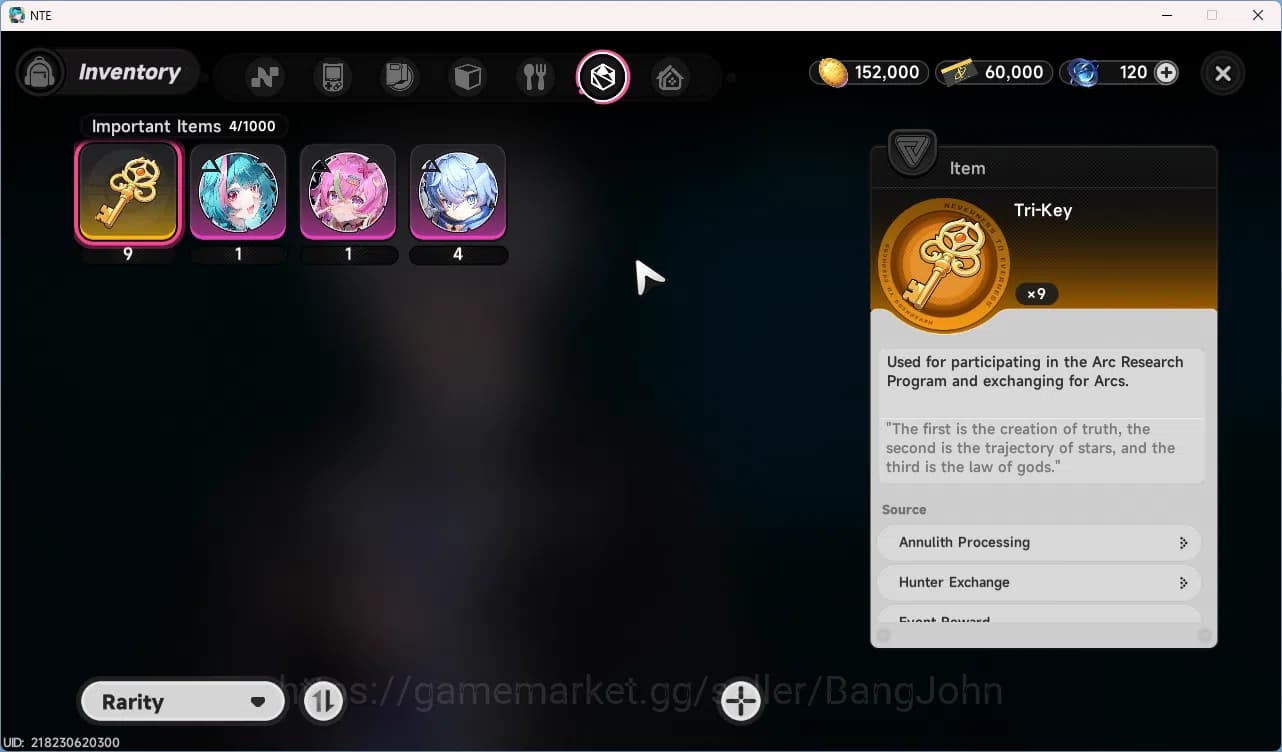 Neverness to Everness Accounts EU | Starter Lvl3 | 1 S Char Nanally Skin + 4 A ch image 2