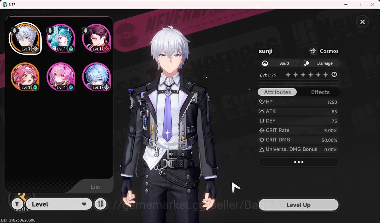 Neverness to Everness Accounts EU | Starter Lvl3 | 1 S Char Nanally Skin + 4 A ch image 6