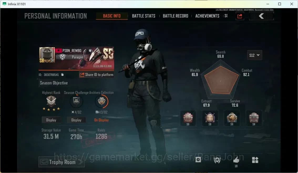 Arena Breakout Accounts MOBILE Lvl 30 |SV 31,5M|CV 10,5M|MORE SKIN,KOI LR- image 1
