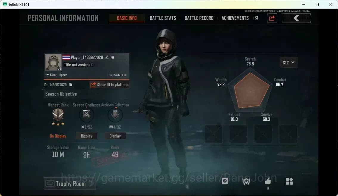 Arena Breakout Accounts MOBILE Lvl 30 |SV 10M|CV 8,4M|MORE SKIN, MORE DETA image 1