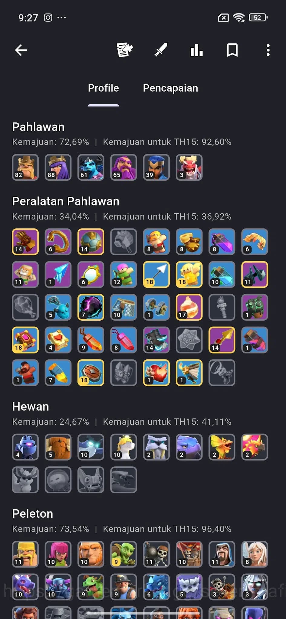 Clash of Clans Accounts TH15 Witch Global Rank 48! Lvl 202 with AQ88, BK82 image 20