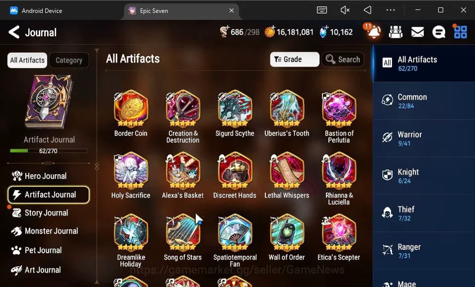 Epic Seven Accounts GLOBAL Unverif|New Era|10 ML(Salome,BArunka,LOTSca image 17