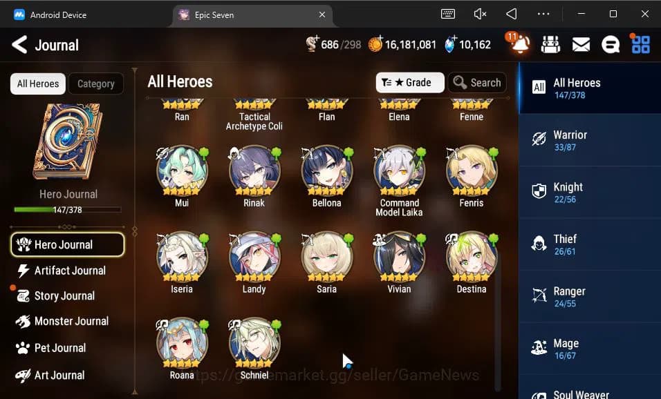 Epic Seven Accounts GLOBAL Unverif|New Era|10 ML(Salome,BArunka,LOTSca image 18