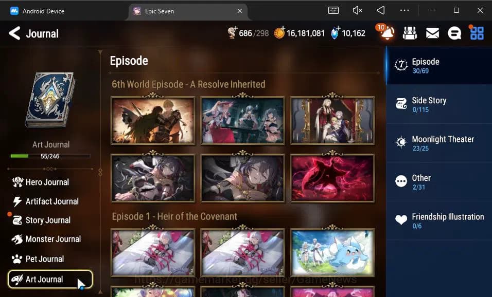Epic Seven Accounts GLOBAL Unverif|New Era|10 ML(Salome,BArunka,LOTSca image 2