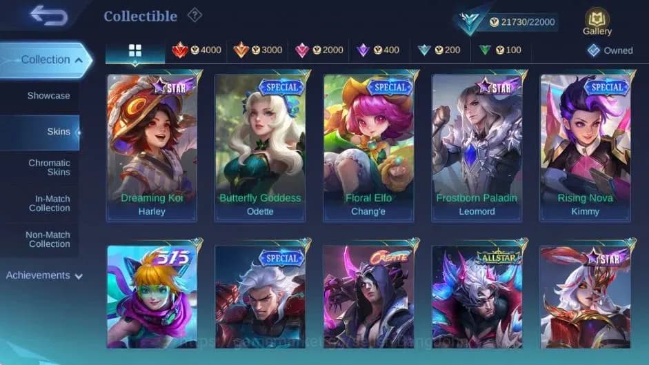 Mobile Legends: Bang Bang Accounts Global|Skin 72|Seasoned|KOF Karina|Prime Granger|C image 6