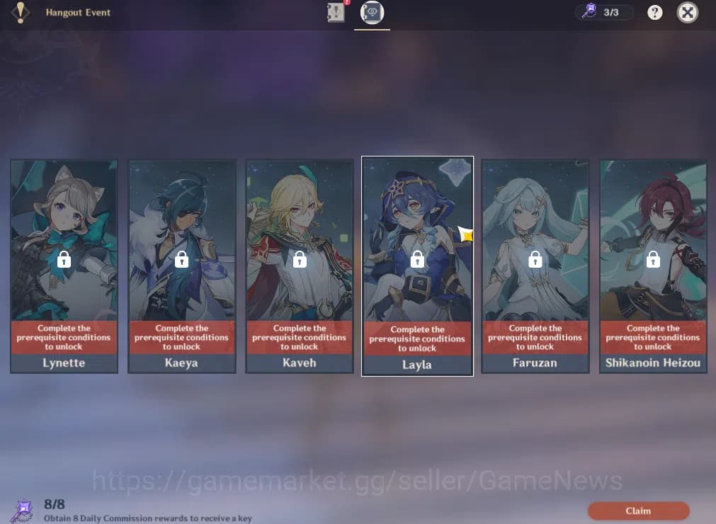 Genshin Impact Accounts ASIA | AR50 | Columbina, Linea, Hu Tao, Chiori | W image 4