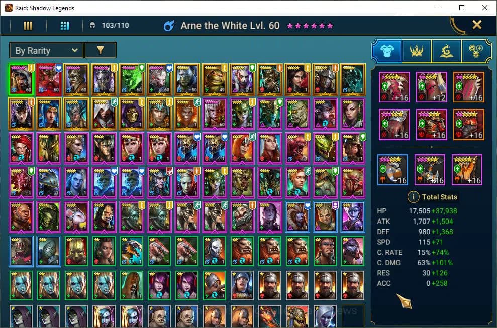 Raid: Shadow Legends Accounts Lv38 1M Power|2 Mythic(Arne the White,Frolni)|18 L image 20