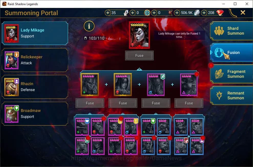 Raid: Shadow Legends Accounts Lv38 1M Power|2 Mythic(Arne the White,Frolni)|18 L image 9