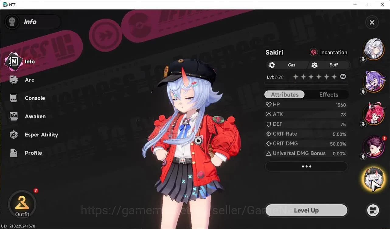 Neverness to Everness Accounts Global EU |HL 3| 4 SSR [Nanally A1,Sakiri,Jiuyuan, image 3