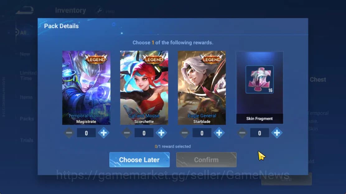 Honor of Kings Accounts Hero 7 |Starter with Legend Skin Selection Chest(D image 2