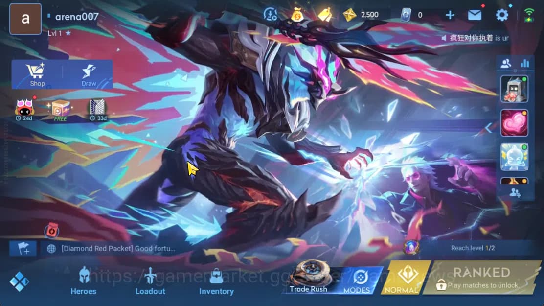 Honor of Kings Accounts Hero 7 |Starter with Legend Skin Selection Chest(D image 3