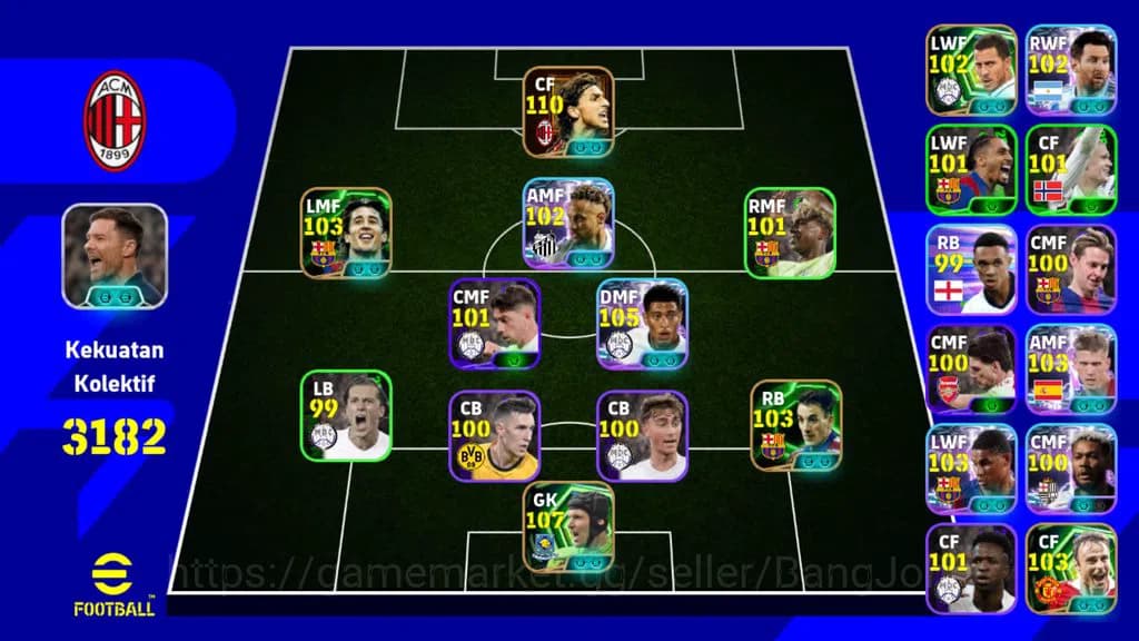 eFootball Accounts Android|Pwr 3182|Ibrahimovic epic, bellingham show image 1