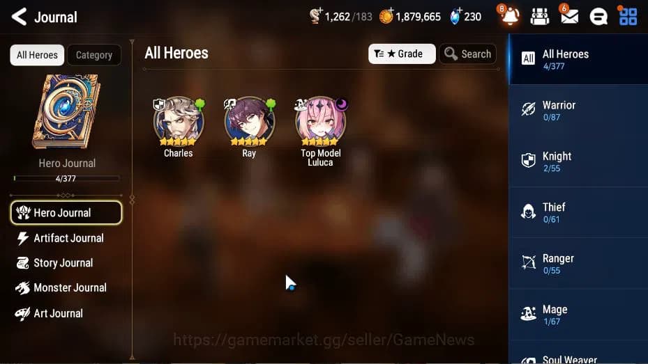 Epic Seven Accounts GLOBAL Unverif|New Era|2 ML(Top Model Luluca)+ Cha image 13