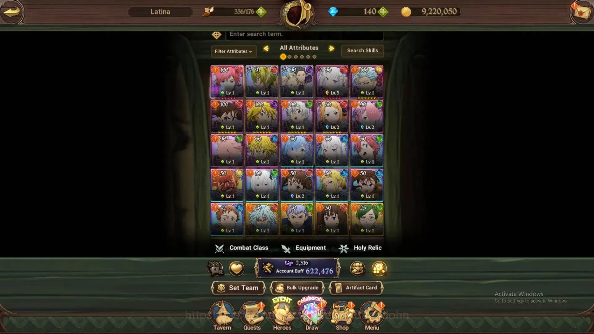 The Seven Deadly Sins: Grand Cross Accounts Asia |622k CC |140 DM|3LR+1UR+CollabReZero|Reinhar image 5