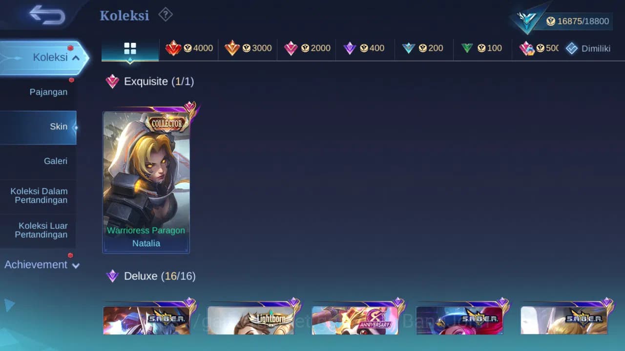 Mobile Legends: Bang Bang Accounts GLOBAL Hero 54 Skin 67 | CC Nata | Lightborn Aluca image 1