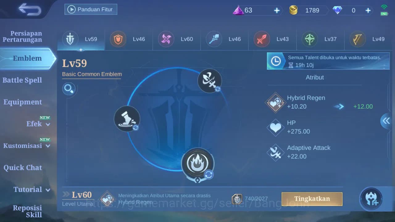 Mobile Legends: Bang Bang Accounts GLOBAL Hero 54 Skin 67 | CC Nata | Lightborn Aluca image 8