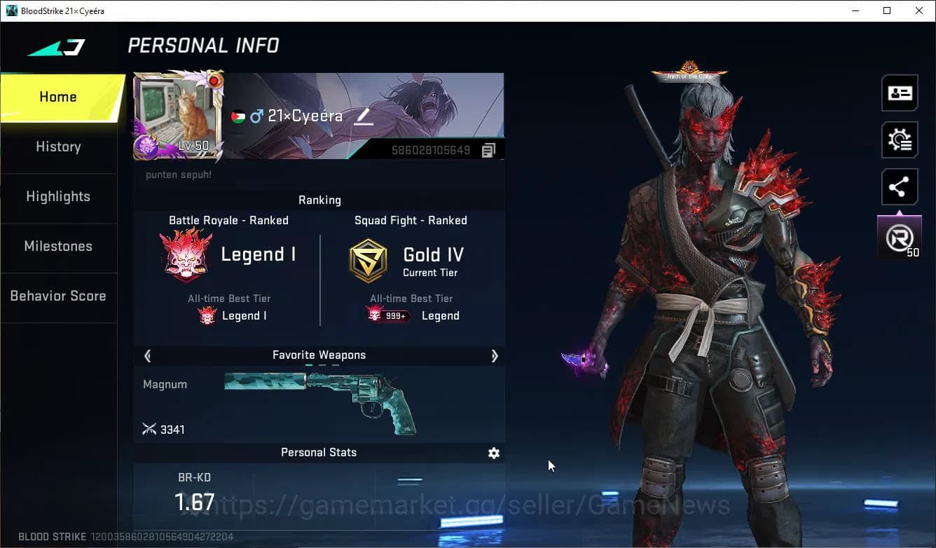 Blood Strike Accounts ASIA|EVO(FAL)+2 Mele(Scythe,Satrfall)+Colab 7DS(QB image 2