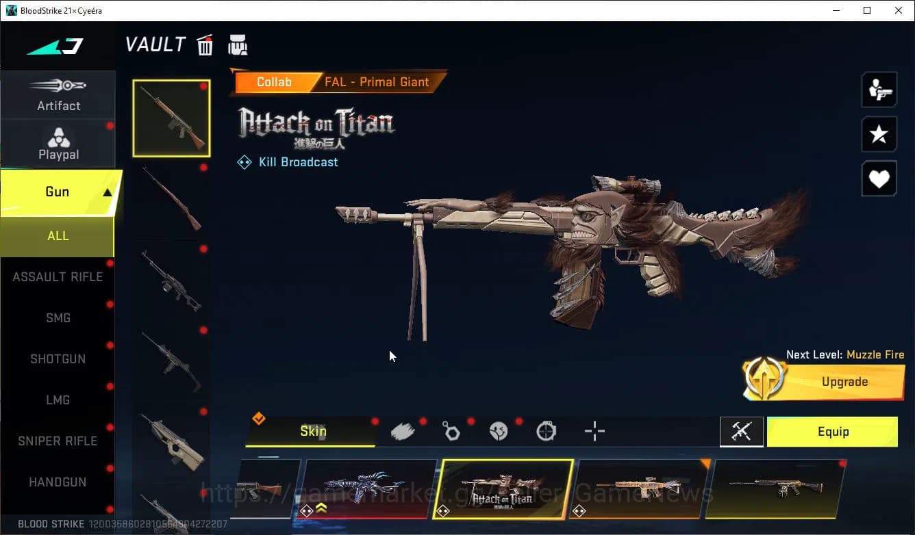 Blood Strike Accounts ASIA|EVO(FAL)+2 Mele(Scythe,Satrfall)+Colab 7DS(QB image 9