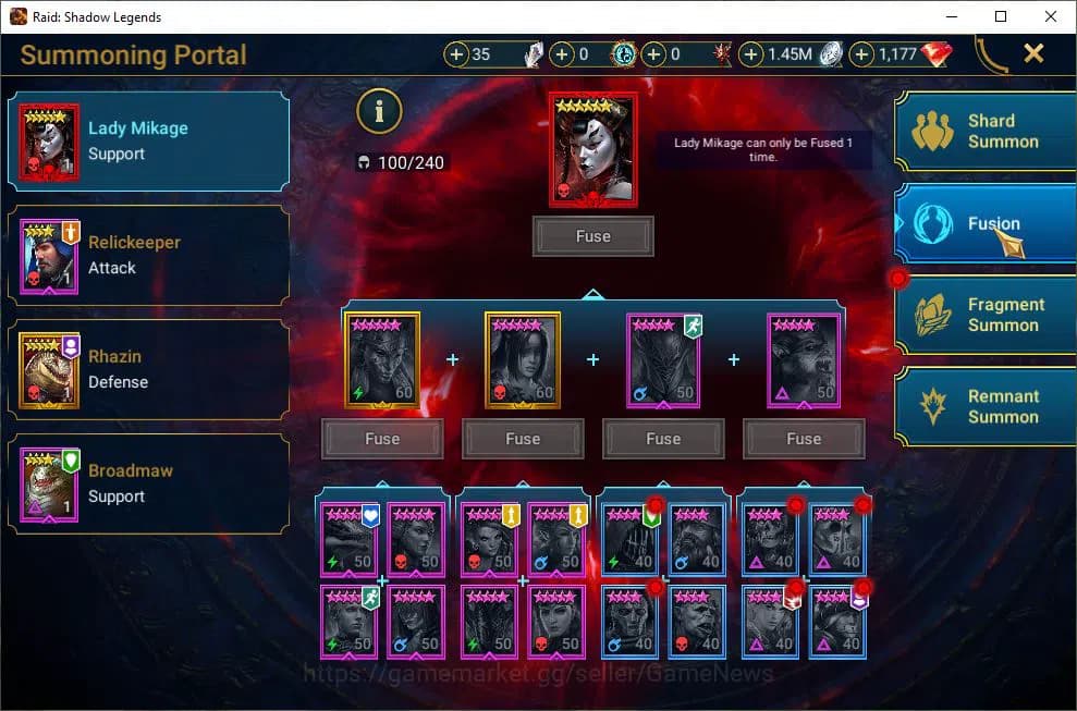 Raid: Shadow Legends Accounts Lv30 410K Power|1 Mythic(Nell Blackteeth)|18 Legen image 11