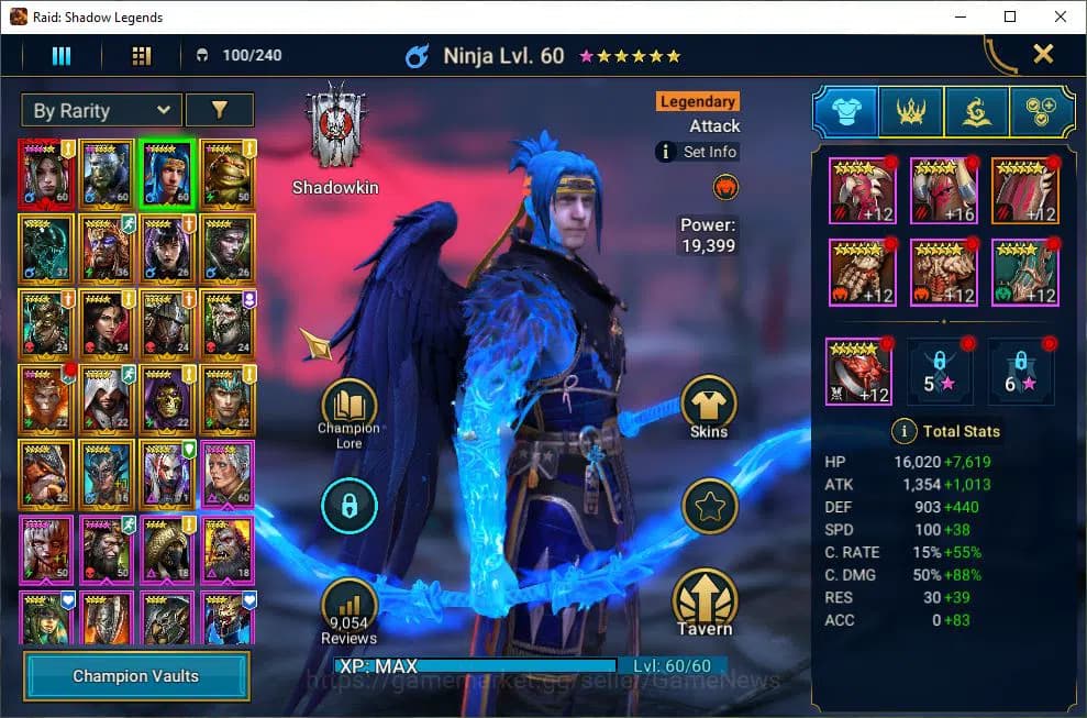 Raid: Shadow Legends Accounts Lv30 410K Power|1 Mythic(Nell Blackteeth)|18 Legen image 3
