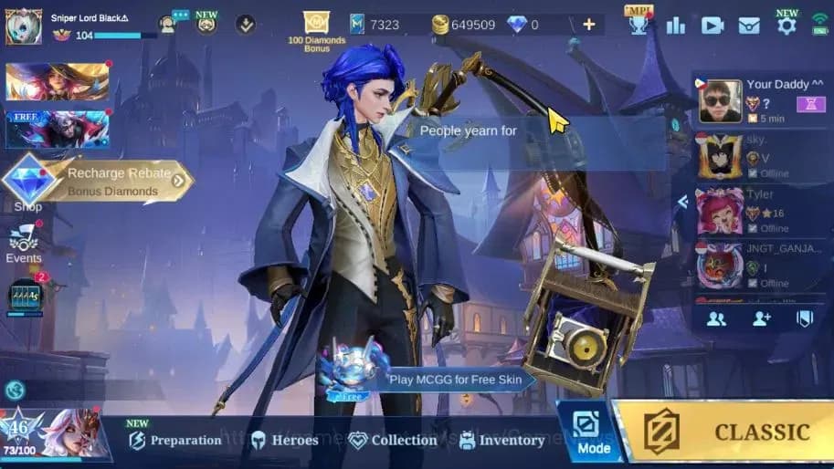 Mobile Legends: Bang Bang Accounts Hero 132|Skin 256|High Glory 57|KOF Karina, LBox K image 1