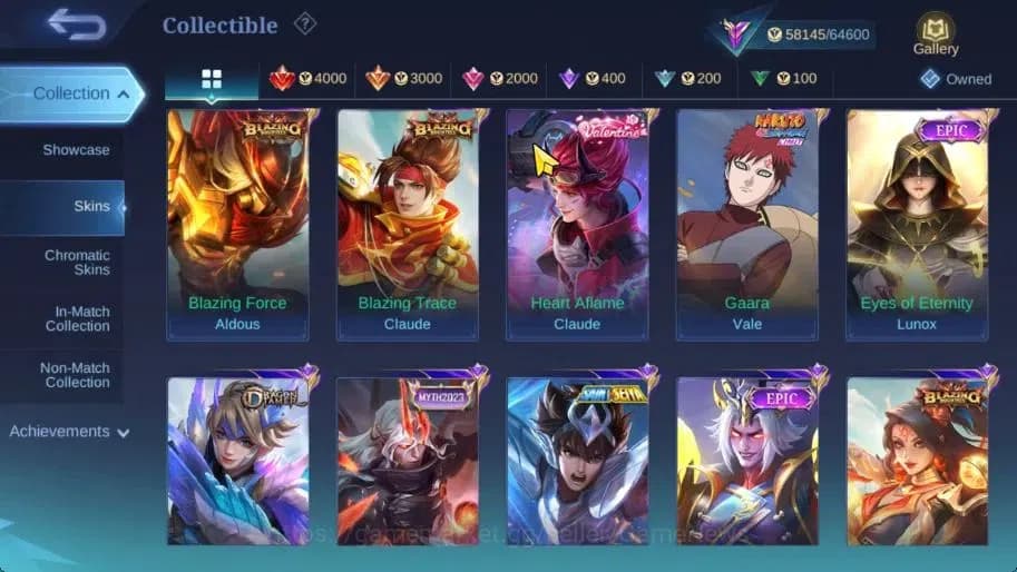 Mobile Legends: Bang Bang Accounts Hero 132|Skin 256|High Glory 57|KOF Karina, LBox K image 10