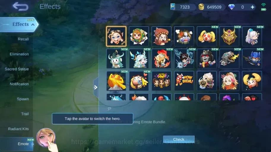 Mobile Legends: Bang Bang Accounts Hero 132|Skin 256|High Glory 57|KOF Karina, LBox K image 17