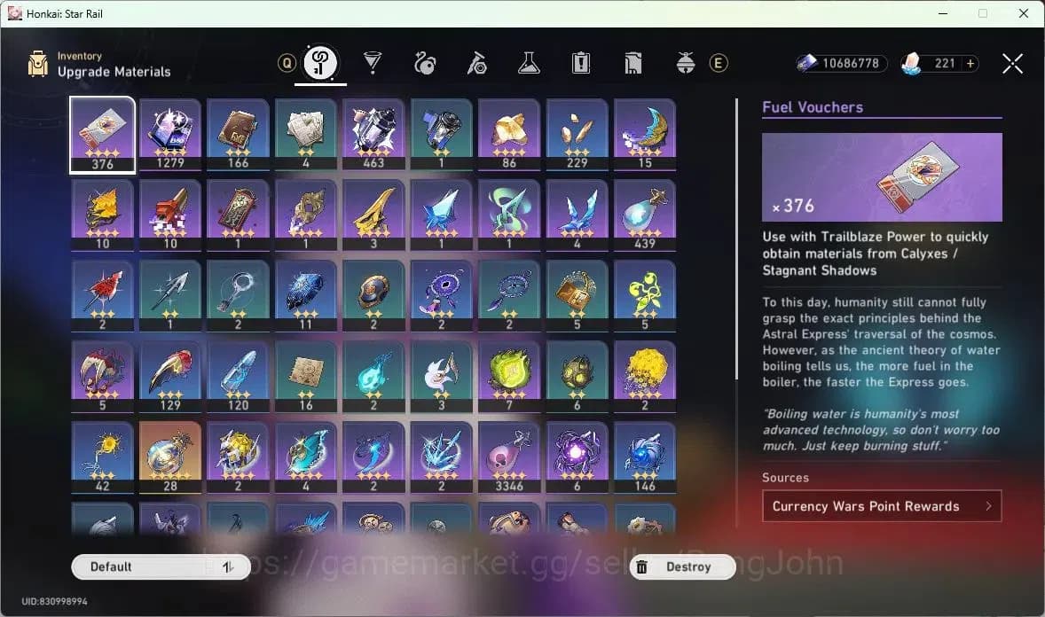 Honkai Star Rail Accounts ASIA | TL 70 | 10 LIMIT | THE HERTA | CASTORICE | image 12