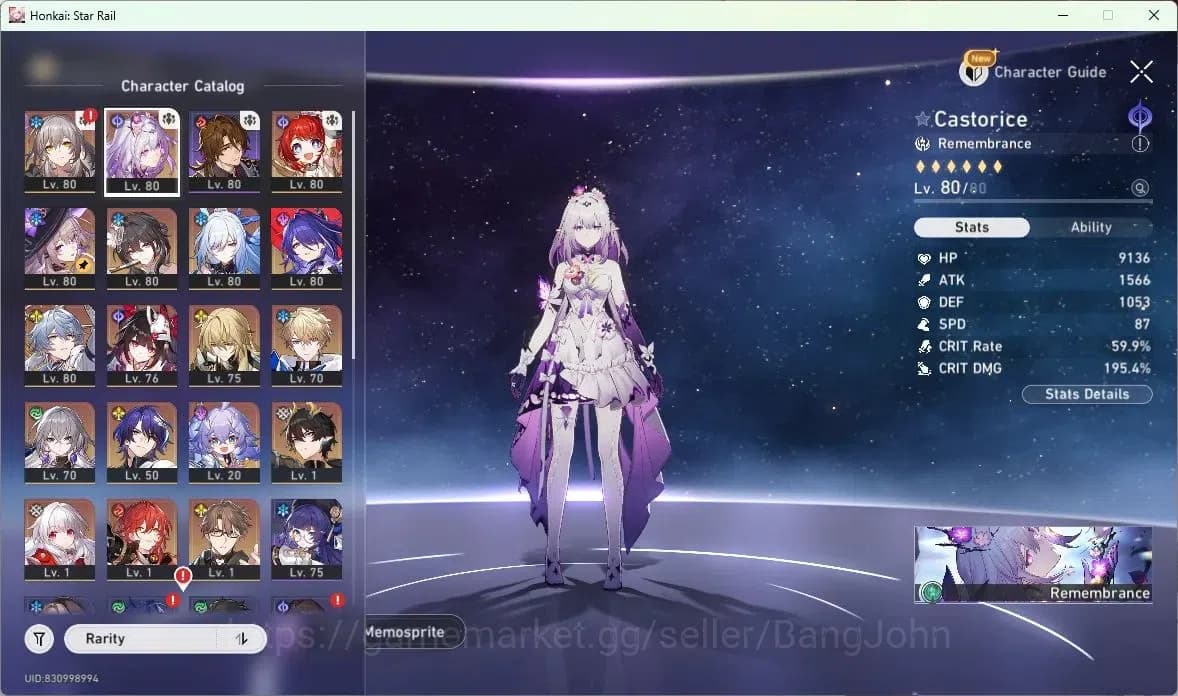 Honkai Star Rail Accounts ASIA | TL 70 | 10 LIMIT | THE HERTA | CASTORICE | image 3