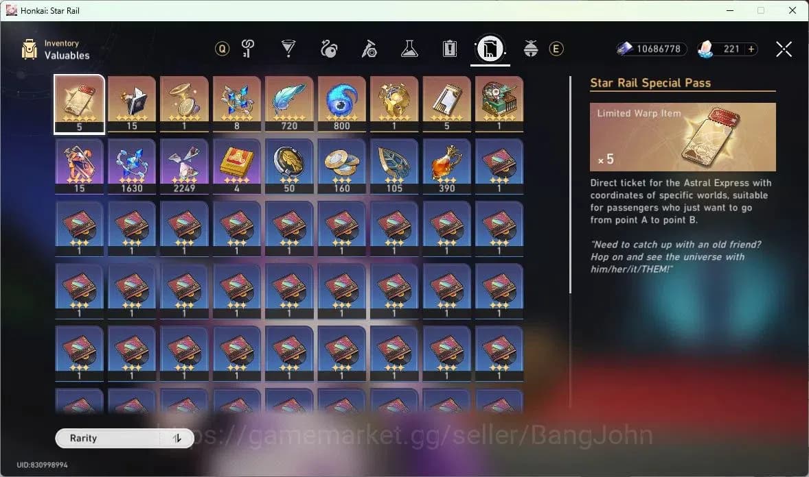 Honkai Star Rail Accounts ASIA | TL 70 | 10 LIMIT | THE HERTA | CASTORICE | image 6