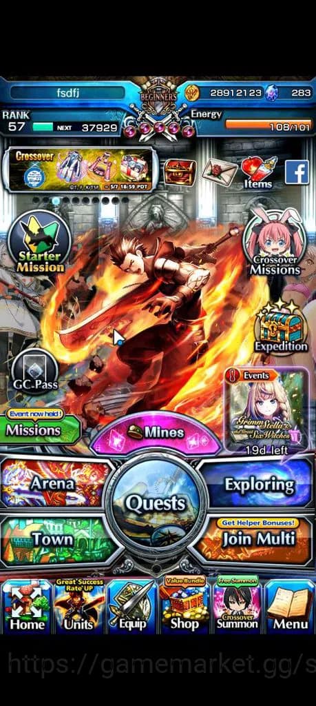 Grand Summoners Accounts Global|Rank 57|283 cc|11 Ascend+6 TW|[S Chloe,Momo image 1