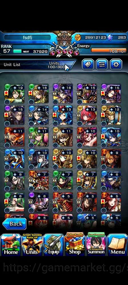 Grand Summoners Accounts Global|Rank 57|283 cc|11 Ascend+6 TW|[S Chloe,Momo image 16