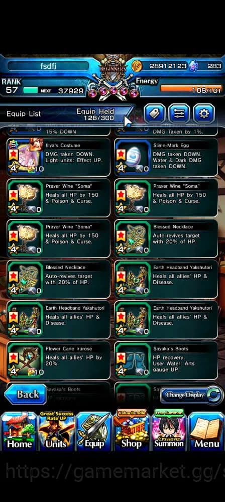 Grand Summoners Accounts Global|Rank 57|283 cc|11 Ascend+6 TW|[S Chloe,Momo image 9