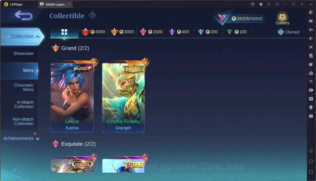 Mobile Legends: Bang Bang Accounts Global|Hero132|Skin 237|Prime Granger|KOF Karina|C image 16