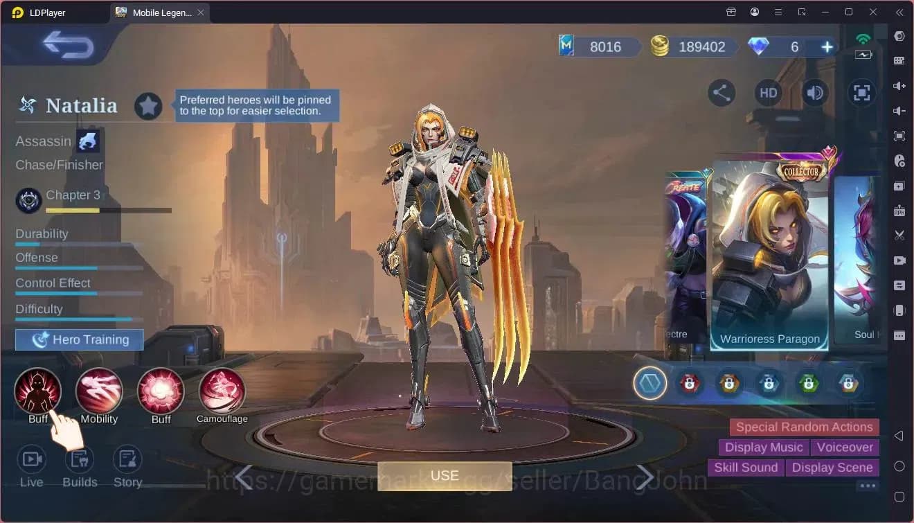 Mobile Legends: Bang Bang Accounts Global|Hero132|Skin 237|Prime Granger|KOF Karina|C image 5