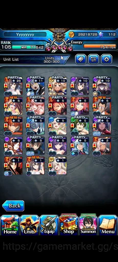 Grand Summoners Accounts Global|Rank 105|23 Ascend+13 TW|[Inumuta,S Miyu,S image 1