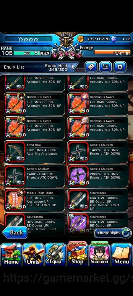 Grand Summoners Accounts Global|Rank 105|23 Ascend+13 TW|[Inumuta,S Miyu,S image 10