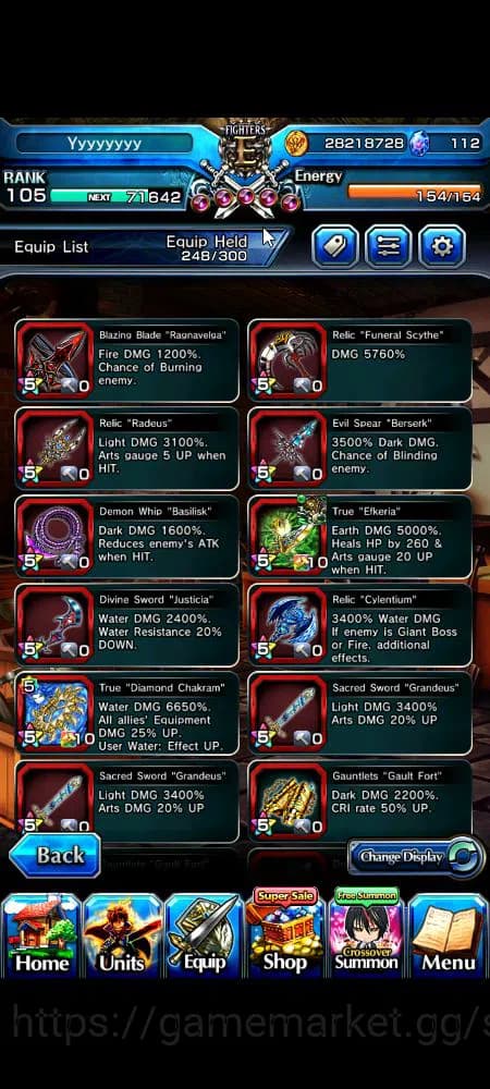 Grand Summoners Accounts Global|Rank 105|23 Ascend+13 TW|[Inumuta,S Miyu,S image 12