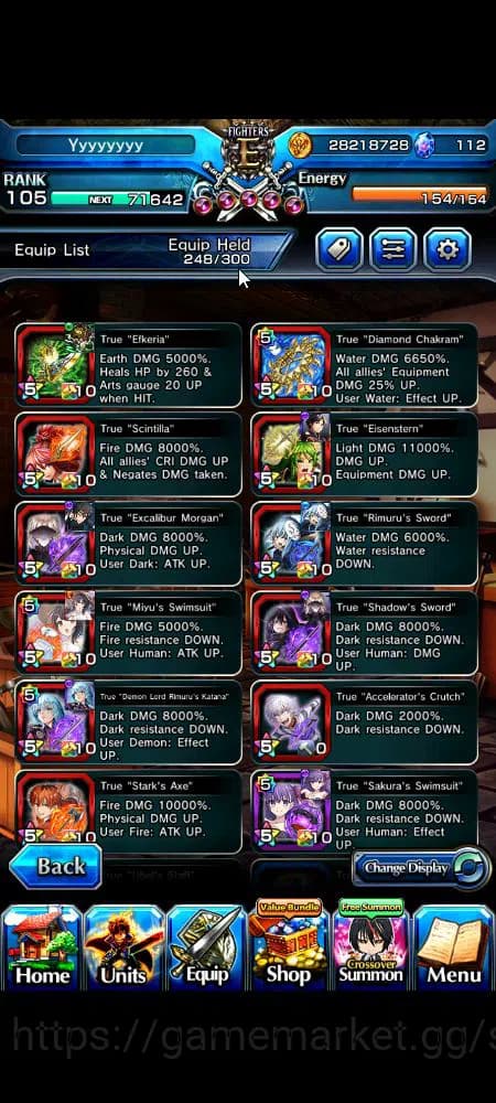 Grand Summoners Accounts Global|Rank 105|23 Ascend+13 TW|[Inumuta,S Miyu,S image 19