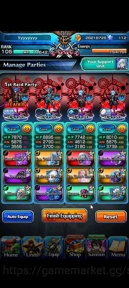 Grand Summoners Accounts Global|Rank 105|23 Ascend+13 TW|[Inumuta,S Miyu,S image 20