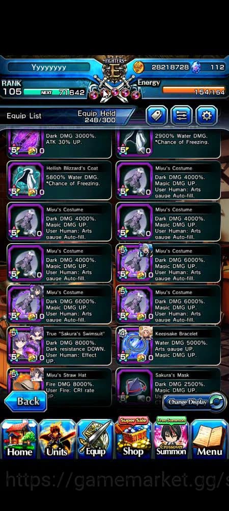 Grand Summoners Accounts Global|Rank 105|23 Ascend+13 TW|[Inumuta,S Miyu,S image 7